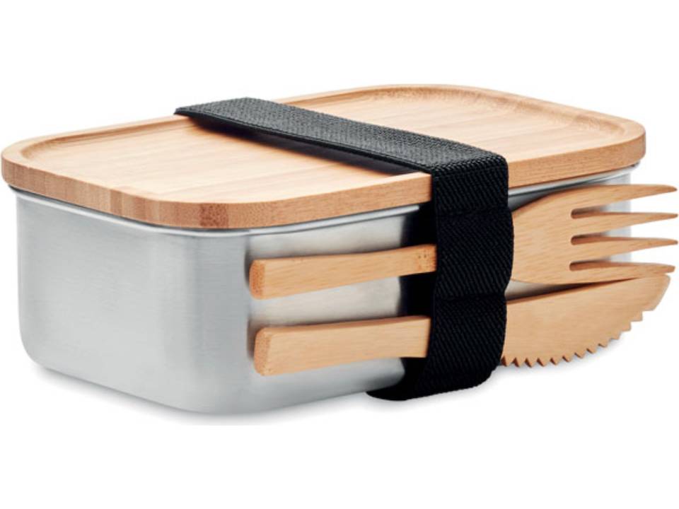 Steel lunchbox bamboo - Pasco Gifts