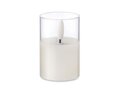 LED wax candle in glass holder - S