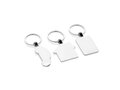 RCS recycled zinc alloy rectangle keyring 6