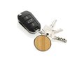 RCS recycled zinc alloy round keychain with bamboo 4