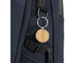 RCS recycled zinc alloy round keychain with bamboo 5