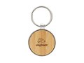 RCS recycled zinc alloy round keychain with bamboo 6