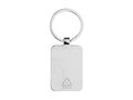 RCS recycled zinc alloy rectangle keychain with bamboo 3