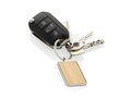 RCS recycled zinc alloy rectangle keychain with bamboo 4