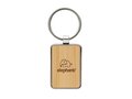 RCS recycled zinc alloy rectangle keychain with bamboo 6