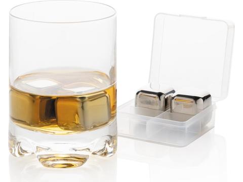 1x 40mm Giant Whiskey Whisky Stones Stainless Steel Ice Cube Wine Chiller  Cooler