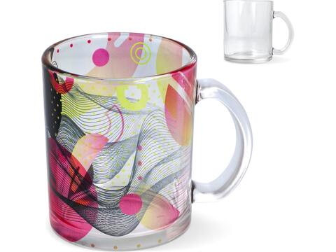 Mallorca subli glass mug 335ml