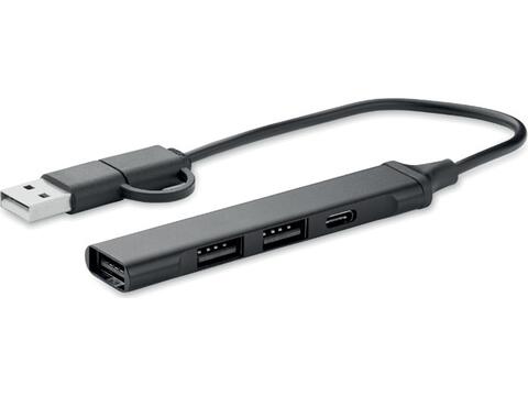 USB 4 port hub 19 cm