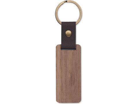 Key ring in walnut and PU