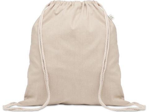 Recycled cotton drawstring bag