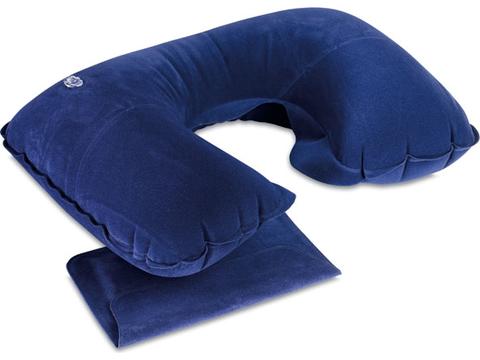 Inflatable pillow in pouch