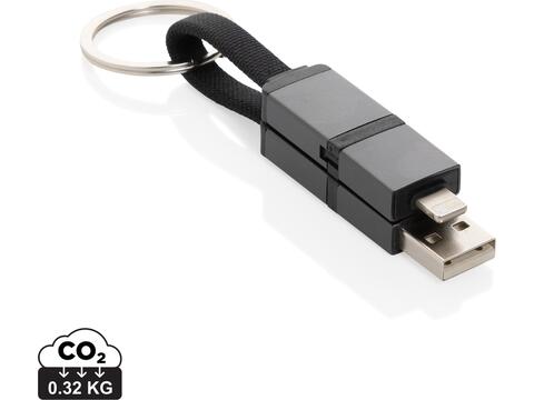 Terra recycled aluminum 4 in 1 60W fast charging cable