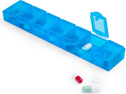 7-Day Pill Organizer with Lock | Clear & Colorful