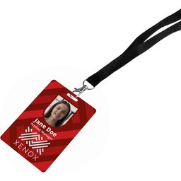 Company Pass Badge 70 x 100 mm lanyard