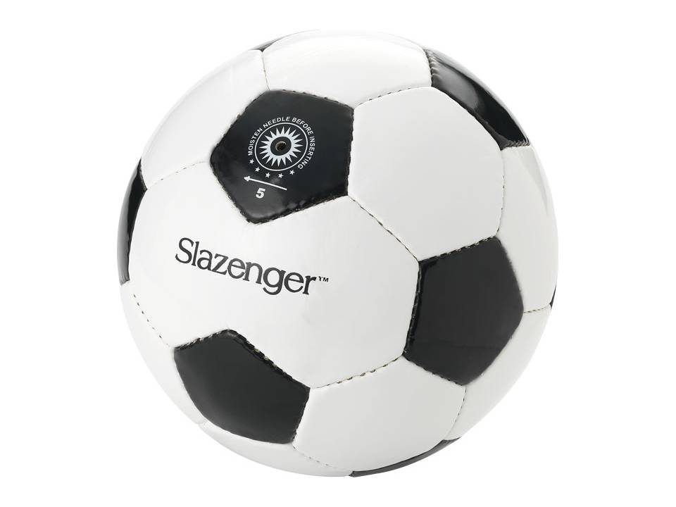 Ballon de football promotionnel or 30 panneaux - impression personnalisée  (noir / violet, PU/PVC, 3 couches, 330g) comme objets pub Sur