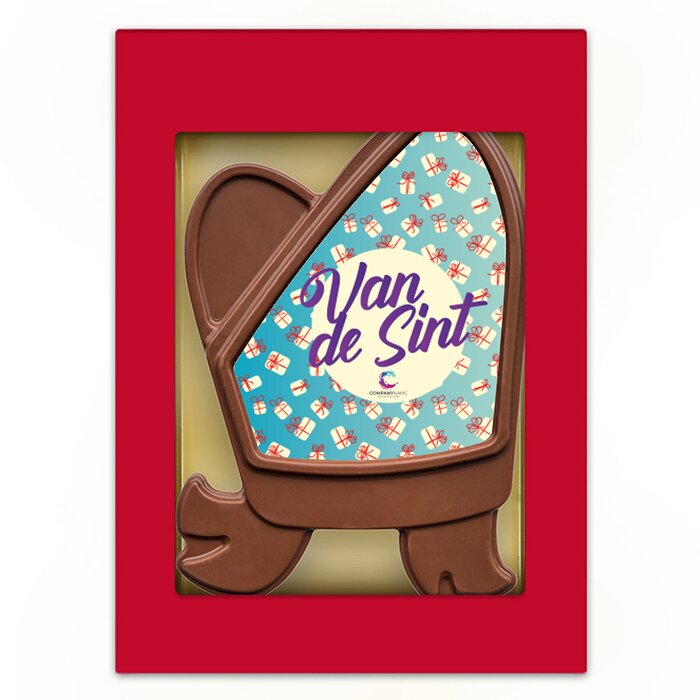 Chocolade Sint Mijter eigen design bedrukking