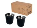 Ensemble de tasses à espresso en acier inoxydable Duo de 80 ml certifié RCS