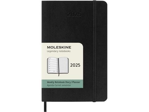 Agenda de poche hebdomadaire 12 mois Moleskine à couverture souple