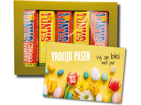 Boîte cadeau avec 5 petites tablettes de chocolat Tony's Chocolonely