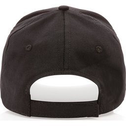 Impact 5 panel 190gr gerecycled katoenen cap met AWARE™ trac-zwart achterzijde