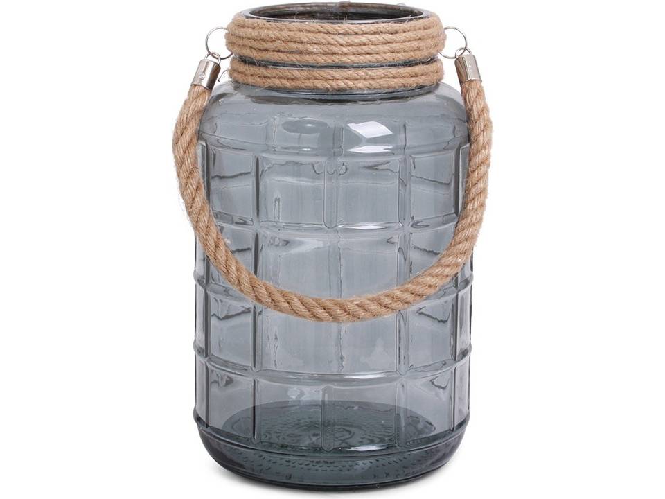 24170 – SENZA Glass Jar Large Grey