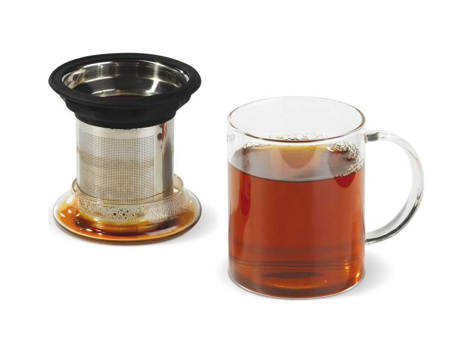 Naar de waarheid cache Afwijking Teatime thee glazen met theezeef - 300 ml - Pasco Gifts