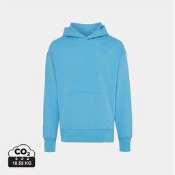 Iqoniq Yoho gerecycled katoen relaxed hoodie blauw